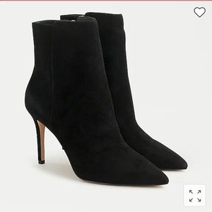 Black suede booties